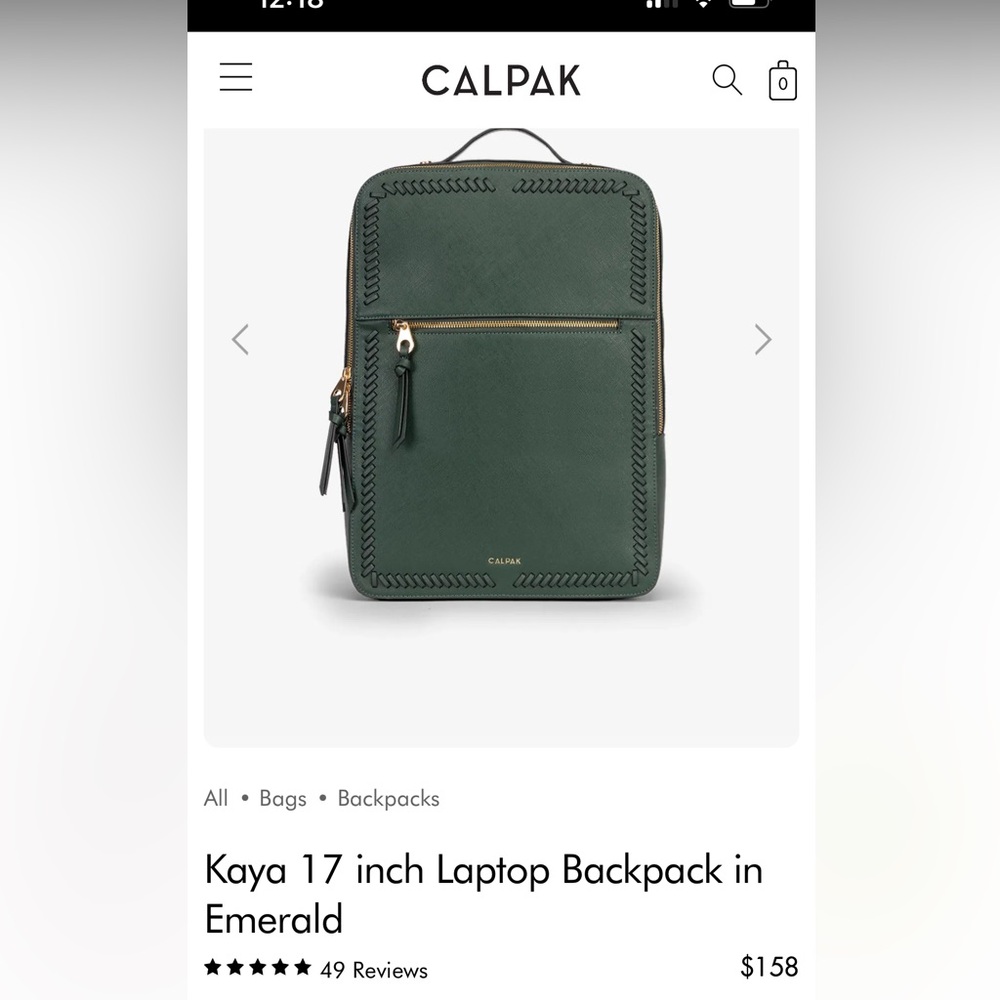 Calpak Kaya 17” Laptop Backpack - NWOT